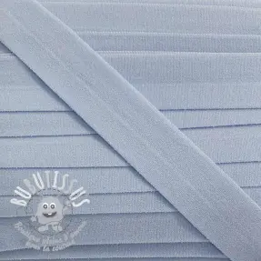 Biais élastique mat 20 mm bleu pâle