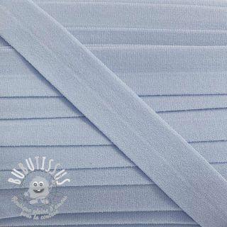 Biais élastique mat 20 mm bleu pâle