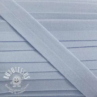 Biais élastique mat 20 mm bleu pâle