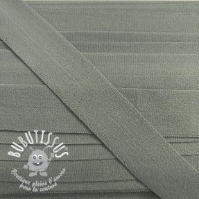 Biais élastique mat 20 mm gris pâle