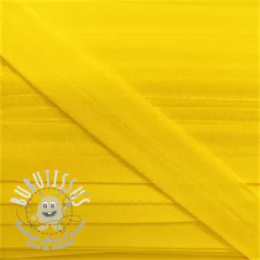 Biais élastique mat 20 mm jaune