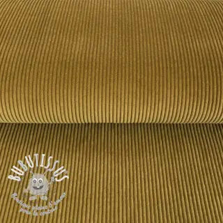 Tissu velours cotelé curry