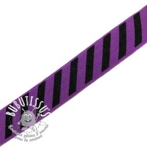 Biais élastique STRIPE 20 mm purple