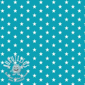 Tissu coton Petit stars turqouise