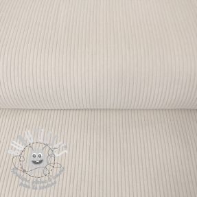 Tissu velours cotelé ecru