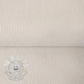 Tissu velours cotelé ecru