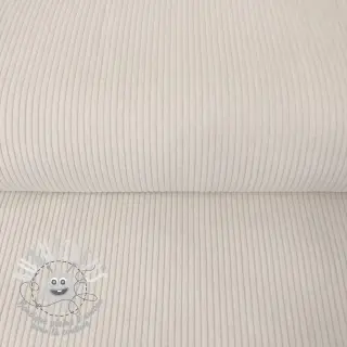 Tissu velours cotelé ecru