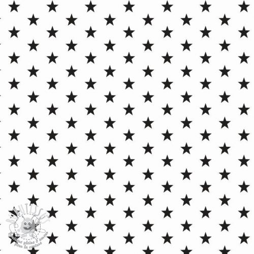 Tissu coton Petit stars white/black