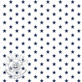 Tissu coton Petit stars white/navy