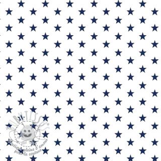Tissu coton Petit stars white/navy