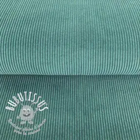 Tissu velours cotelé light petrol