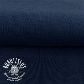 Tissu velours cotelé fin navy