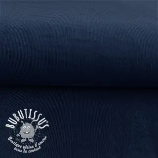 Tissu velours cotelé fin navy