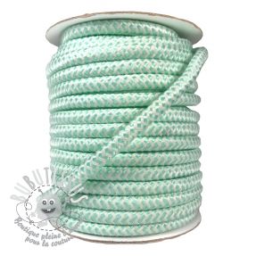 Cordon coton macramé ZIG ZAG light mint