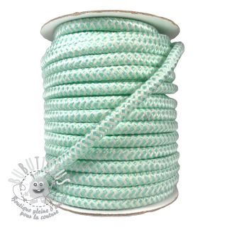 Cordon coton macramé ZIG ZAG light mint