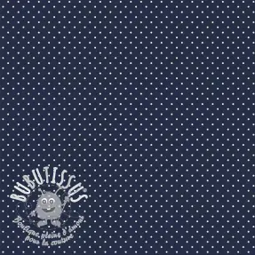 Tissu coton Petit dots navy