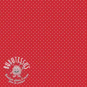 Tissu coton Petit dots red