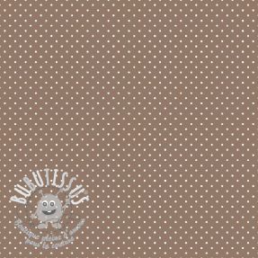 Tissu coton Petit dots taupe