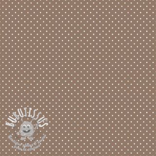 Tissu coton Petit dots taupe