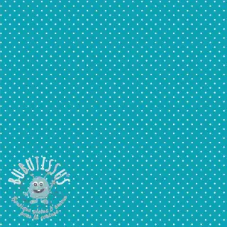 Tissu coton Petit dots turqouise