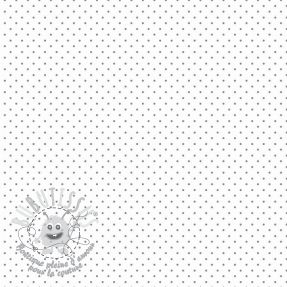 Tissu coton Petit dots white/grey