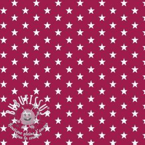 Tissu coton Petit stars cerise