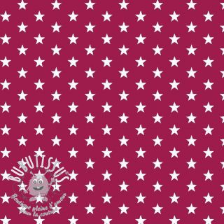 Tissu coton Petit stars cerise