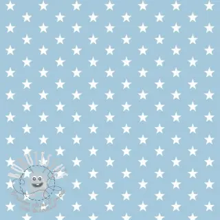 Tissu coton Petit stars light blue