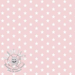 Tissu coton Petit stars light rose