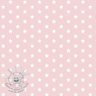 Tissu coton Petit stars light rose