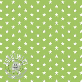 Tissu coton Petit stars lime