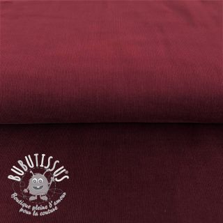 Tissu velours cotelé fin bordeaux