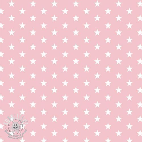 Tissu coton Petit stars rose