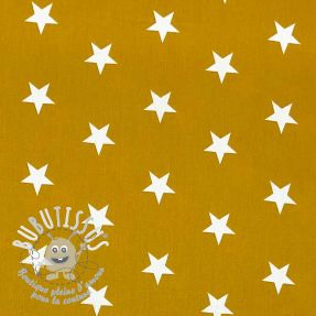 Tissu coton Stars ochre