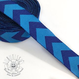 Ruban Chevron cobalt