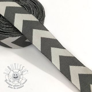 Ruban Chevron grey