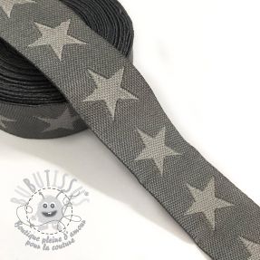 Ruban Stars dark grey/light grey