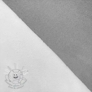 Simili cuir suédine ALASKA blanc/perle
