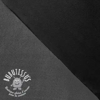 Simili cuir suédine ALASKA noir/acier
