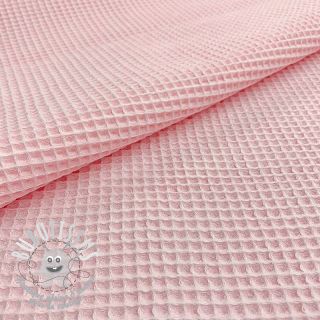 Tissu nid d’abeille light rose