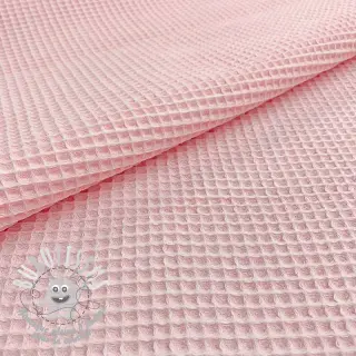 Tissu nid d’abeille light rose