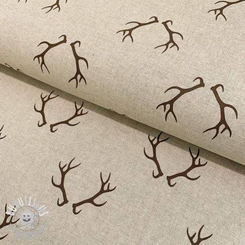 Tissu déco Linenlook Deer antlers