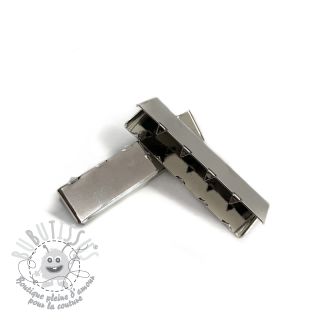 Embout pour sangle métal 40 mm silver