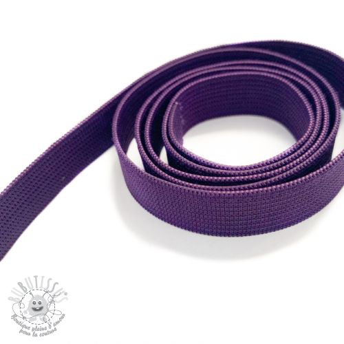 Élastique plat 15 mm purple