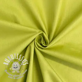 Tissu Popeline de coton old lime