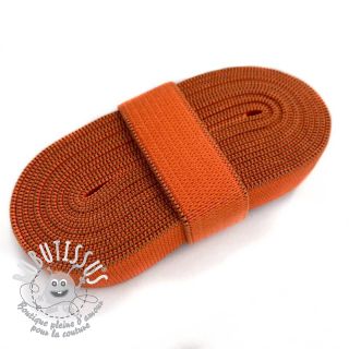 Élastique plat 15 mm orange 2 m sur carte