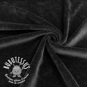 Tissu velours jersey black