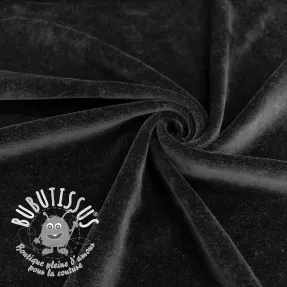 Tissu velours jersey black