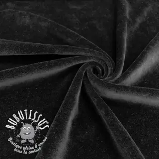Tissu velours jersey black