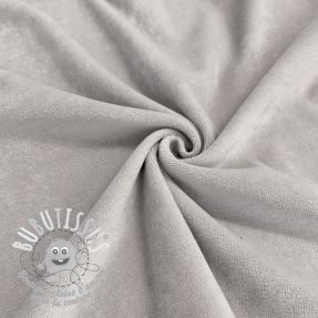 Tissu velours jersey light grey